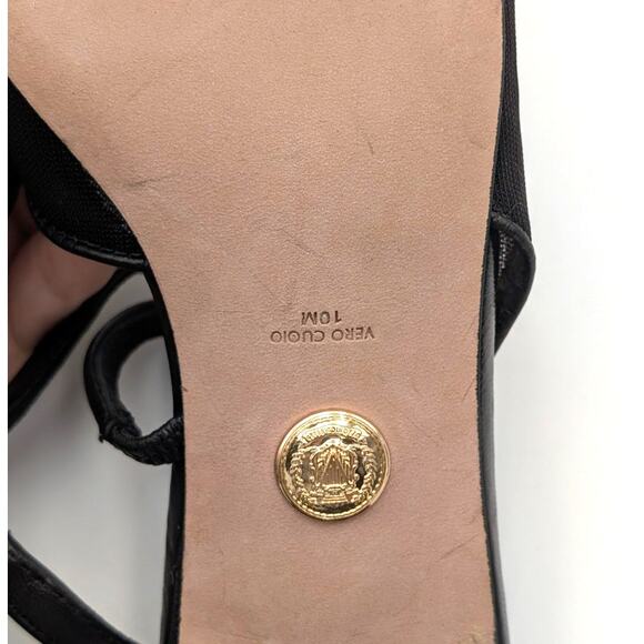 Veronica Beard Cecile Sling Mesh Slingback Pumps Women's Black Size US10M EU41 - Picture 8 of 12